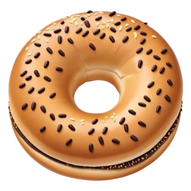 Single Bagel with chocolate sprinkles sticker