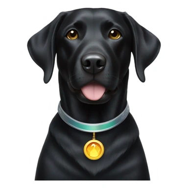 Black lab with halo sticker