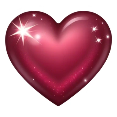Burgundy heart sparkle  sticker