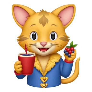  Tom and Jerry emoji com elementos da cultura do Pará, Brasil, sem texto sticker