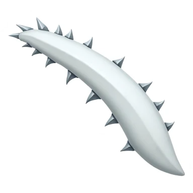 iOS style emoji, minimal dragon fang, dark fantasy object sticker