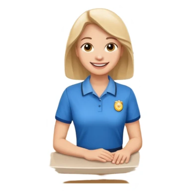 tourist \ standing on hotel reception desk  sticker