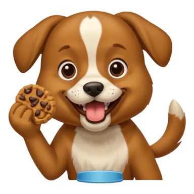 dog biting dog treat sticker
