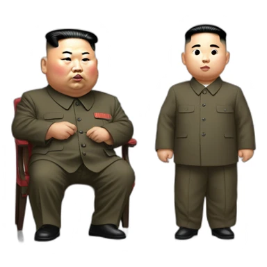kim jong un with misile sticker