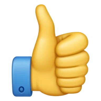 thumbs up emoij, make the thumb super long sticker