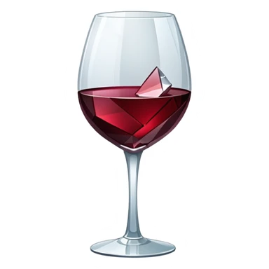 shattered wine glass sticker