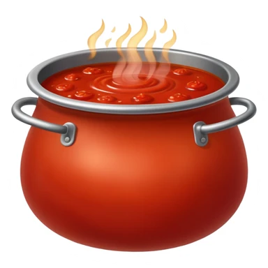 Big cauldron of tomato sauce being cooked emoji  sticker