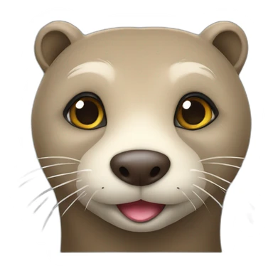 Une loutre qui fait un cœur sticker