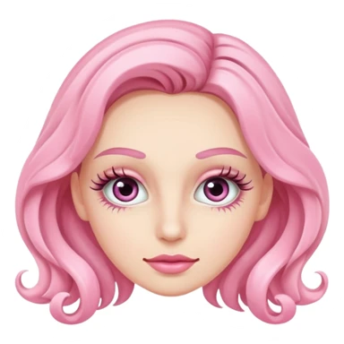 eyelash lamination specialist with lashes , pink sticker