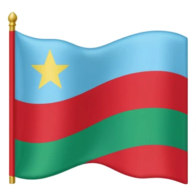 Dagistan flag red down mid light blue and green above sticker