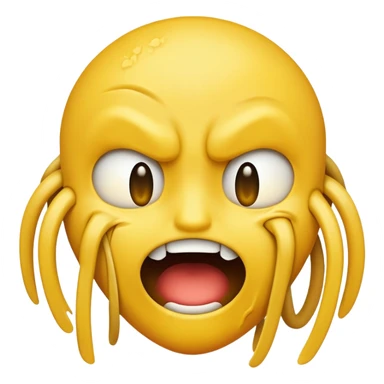 yellow emoji strangling itself sticker