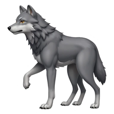 wolf walking on 4 sticker