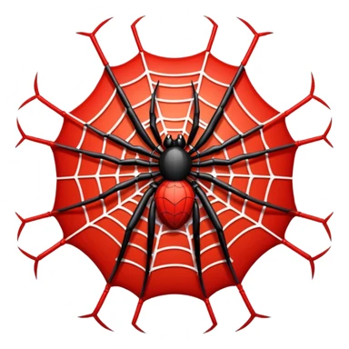 red cartoon spider web sticker