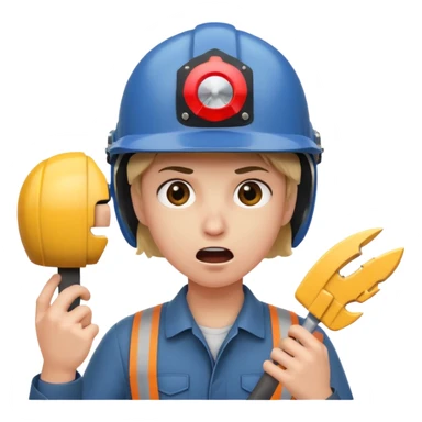 pero tiene que representar un accidente. un objeto golpeando el casco de la persona, o un brazo atrapado  sticker