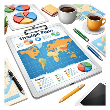 A war strategic plan sticker