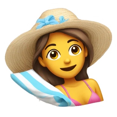 Girl sunbathing  sticker