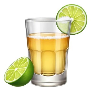 tequila shot, salt, and lime sticker