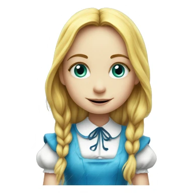 Alice in Wonderland in rain ￼ sticker