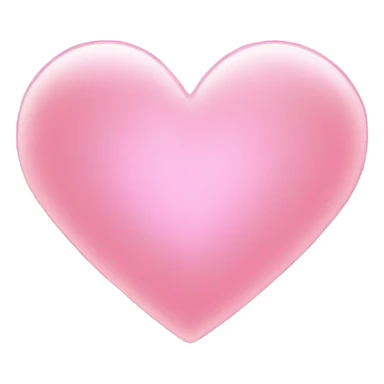 Glowing light pink heart  sticker