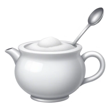 Sugar bowl with a spoon full of sugar sticker