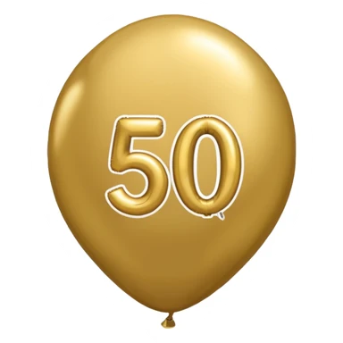 50th birthday balloon sticker
