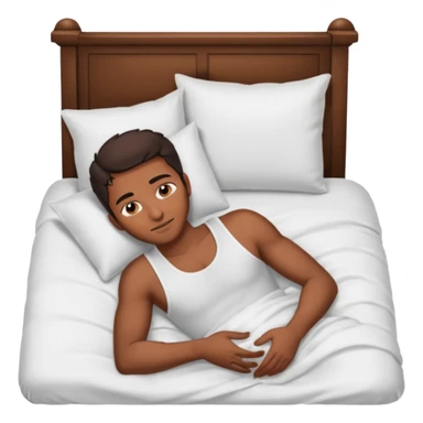 Masculine woman spooning in bed sticker