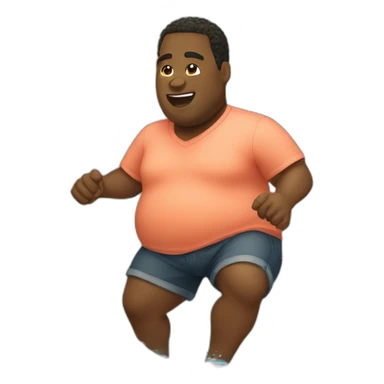 fat black guy kicking an alligator sticker