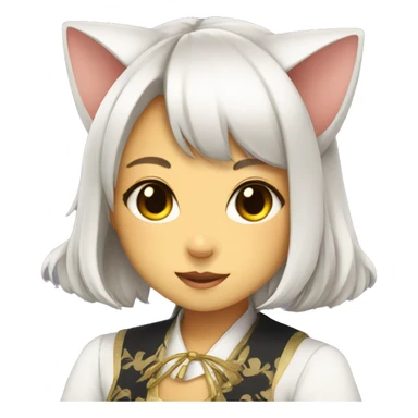 rich neko girl sticker