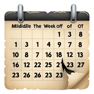 middleof the week sticker
