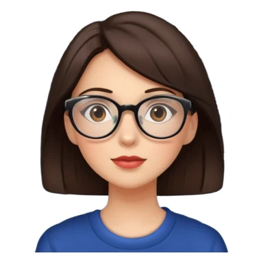 Brunette woman with glasses watching fireworks display  sticker