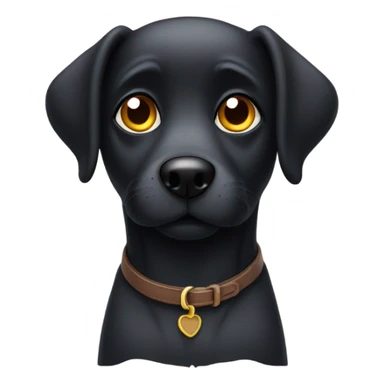 Black dog with heterochromia   sticker