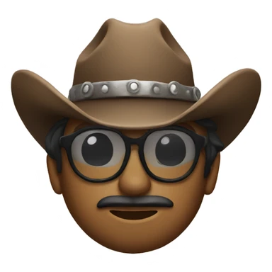 Disguise wearing cowboy hat sticker