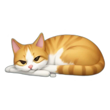 Un chat qui est allongé sur un coussin sticker