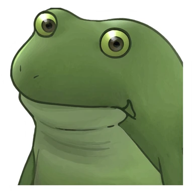 cat icon green bufo frog meme style sticker