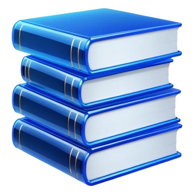 2 dark neon blue glass books sticker