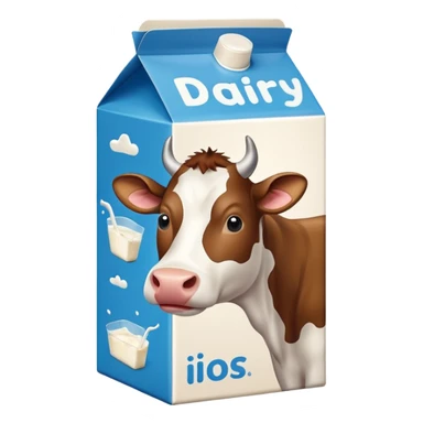 milk box with a cow on it sticker