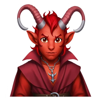 dnd male character tiefling and cloth sticker