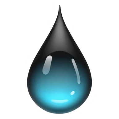 A drop of dark oil sticker