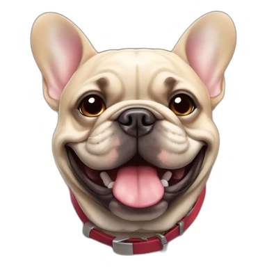 Fat smiling french bulldog sticker