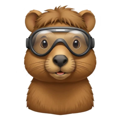 Capibara con gogles sticker