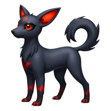 Translucent Magnificent Houndour-Absol-Zorua-Umbreon-fusion (full body) sticker
