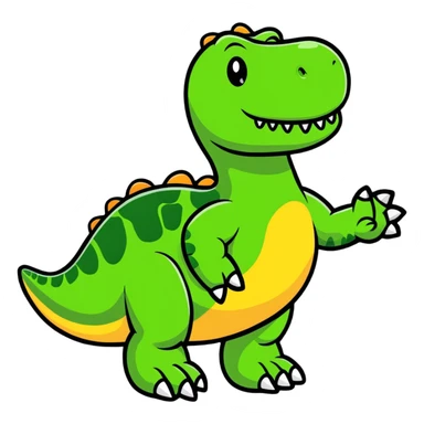 dinosaur with big toes sticker