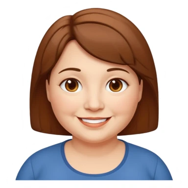 mujer mediana edad, gordita sonriente sticker