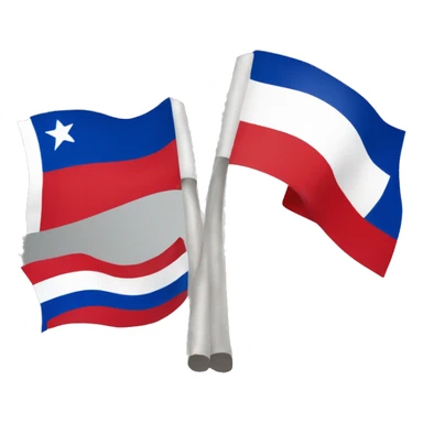 Bandera de República Dominicana al lado de la bandera de Corea  sticker