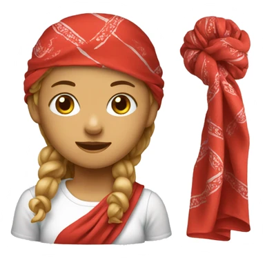 girl with red bandana sticker