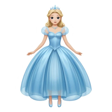 The bubble dress is typically a voluminous ball gown, designed to make Glinda look like she’s literally floating in a bubble. It features:  Pale blue or shimmering white-blue hues (in Ariana Grande’s movie version, it’s a soft, cotton-candy blue). sticker