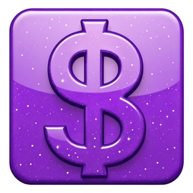 symbol money $ glitter purple sticker