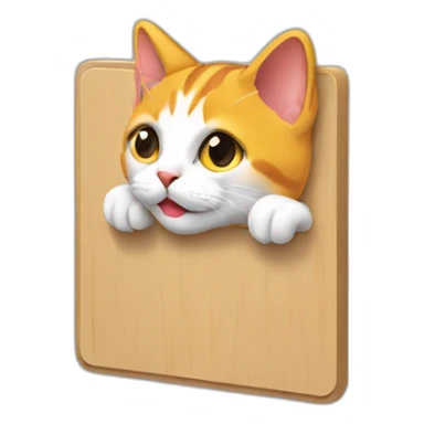 Placard qui porte un chat sticker