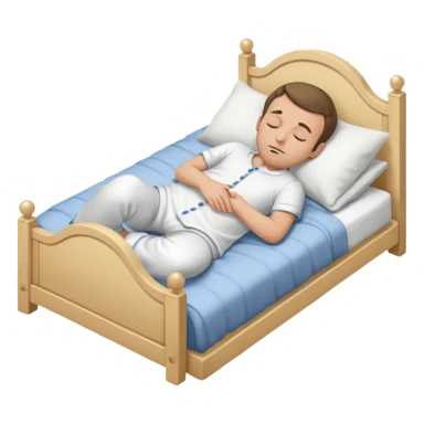 Macron qui dort dans sont lit sticker