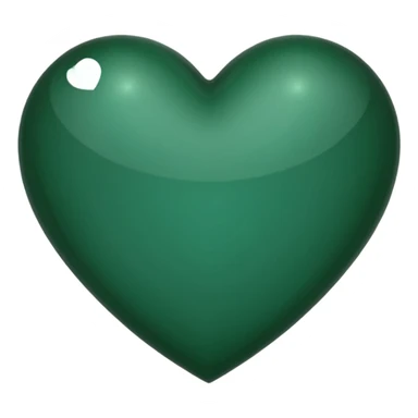 dark green heart emoji with sharp edges  sticker
